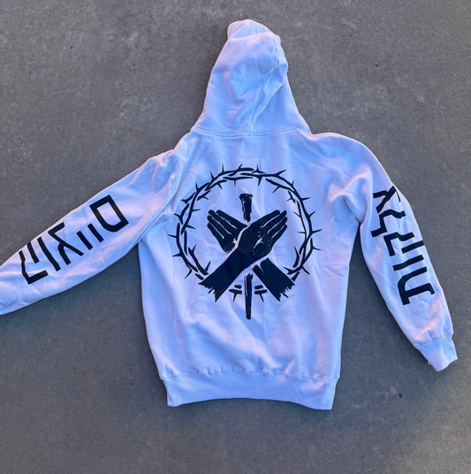 Scars and Thorns white Zip up