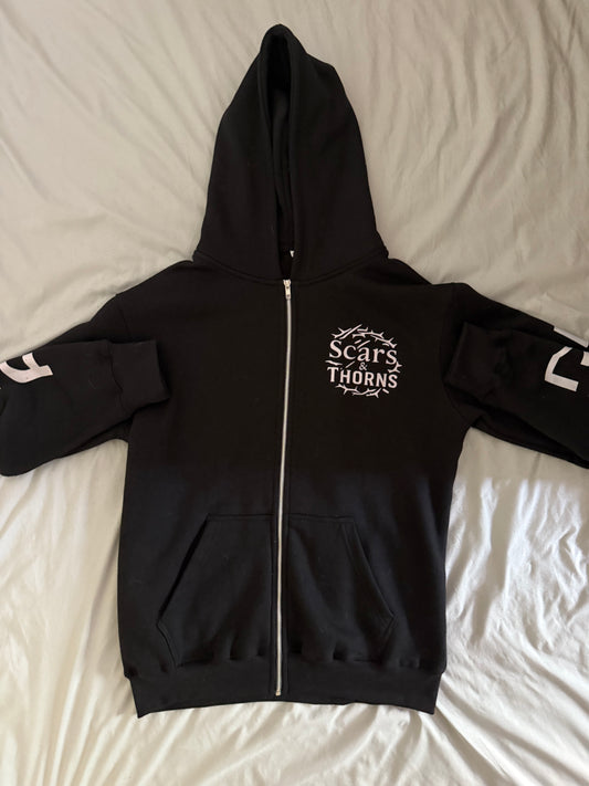 Scars and Thorns Black Zip-up Hoodie