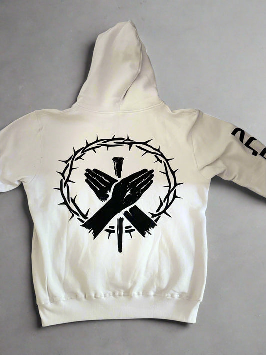 Scars and Thorns white Zip up