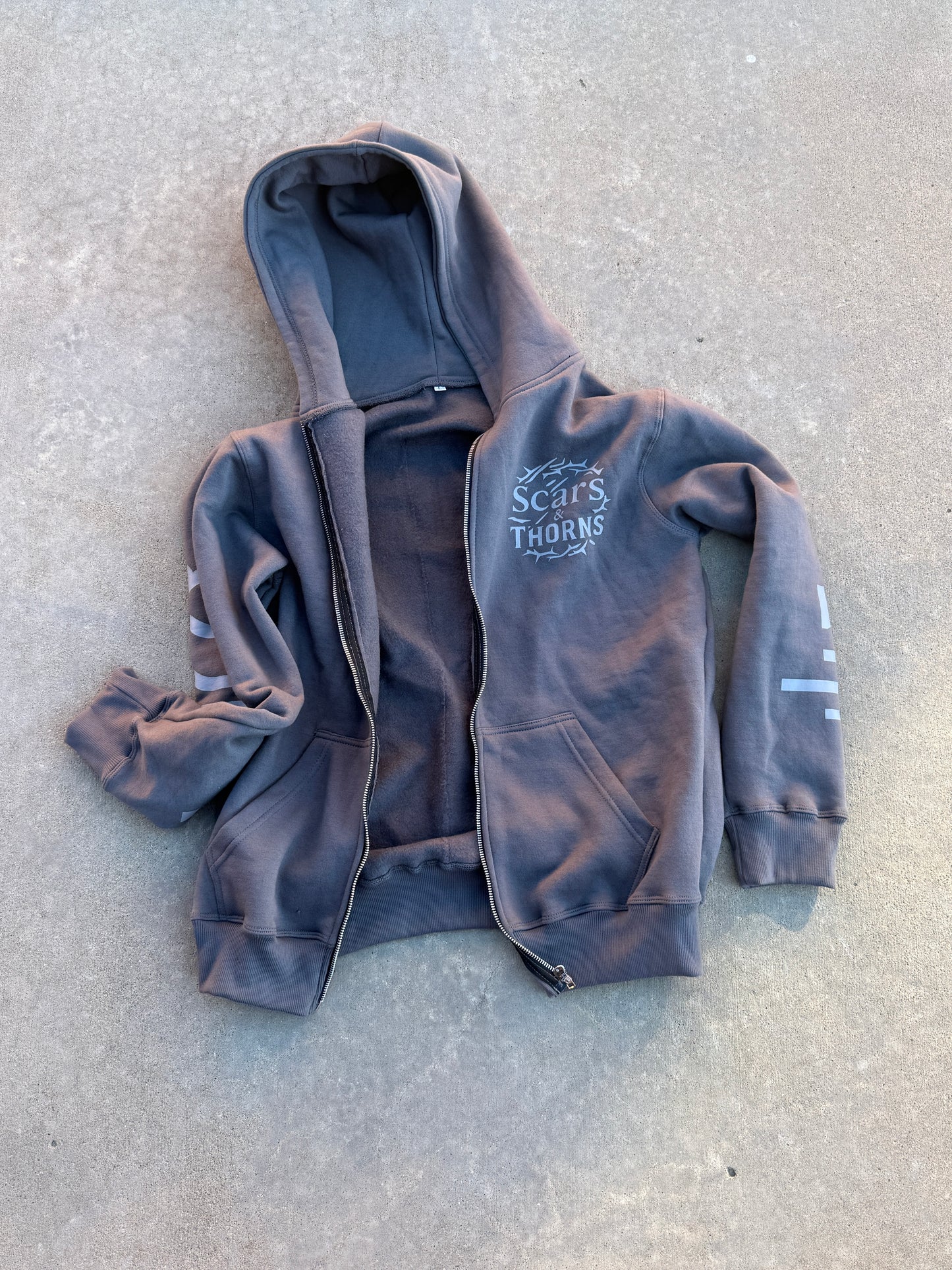 Scars and Thorns dark grey Zip-up