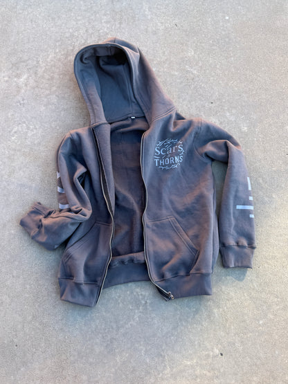 Scars and Thorns dark grey Zip-up