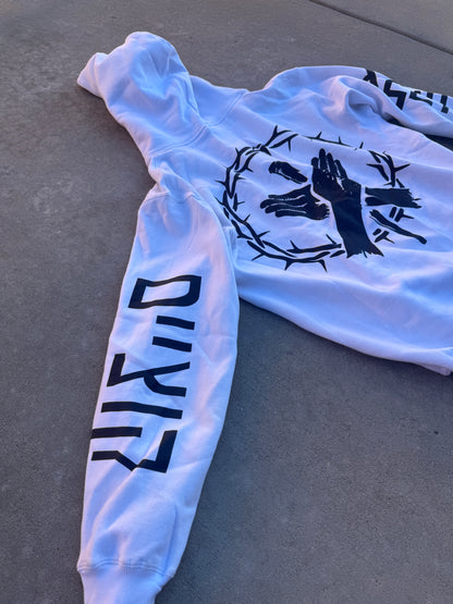 Scars and Thorns white Zip up