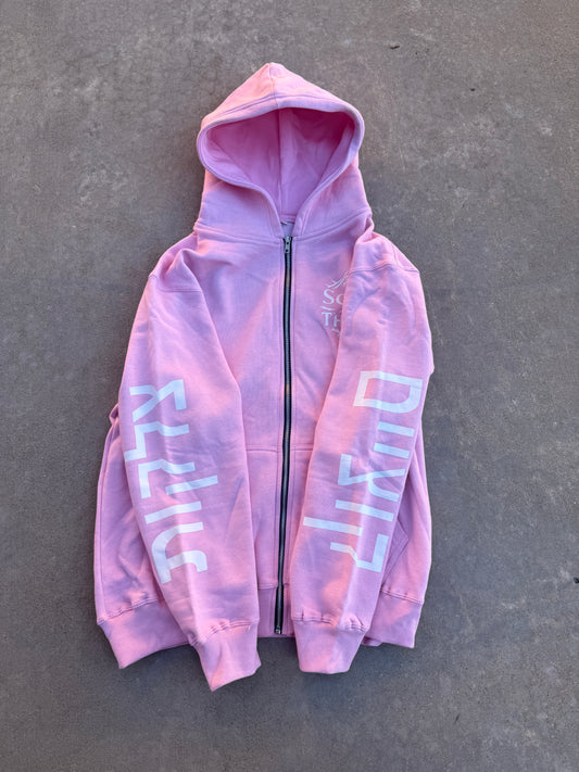 Scars and Thorns Pink Zip up