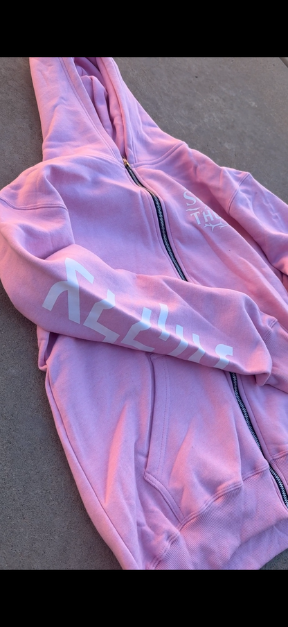 Scars and Thorns Pink Zip up